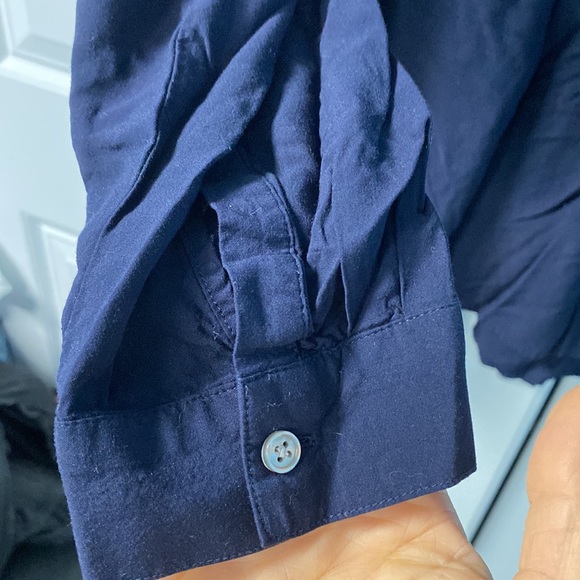 Loft Ann Taylor X-Large Navy blouse - Picture 4 of 8